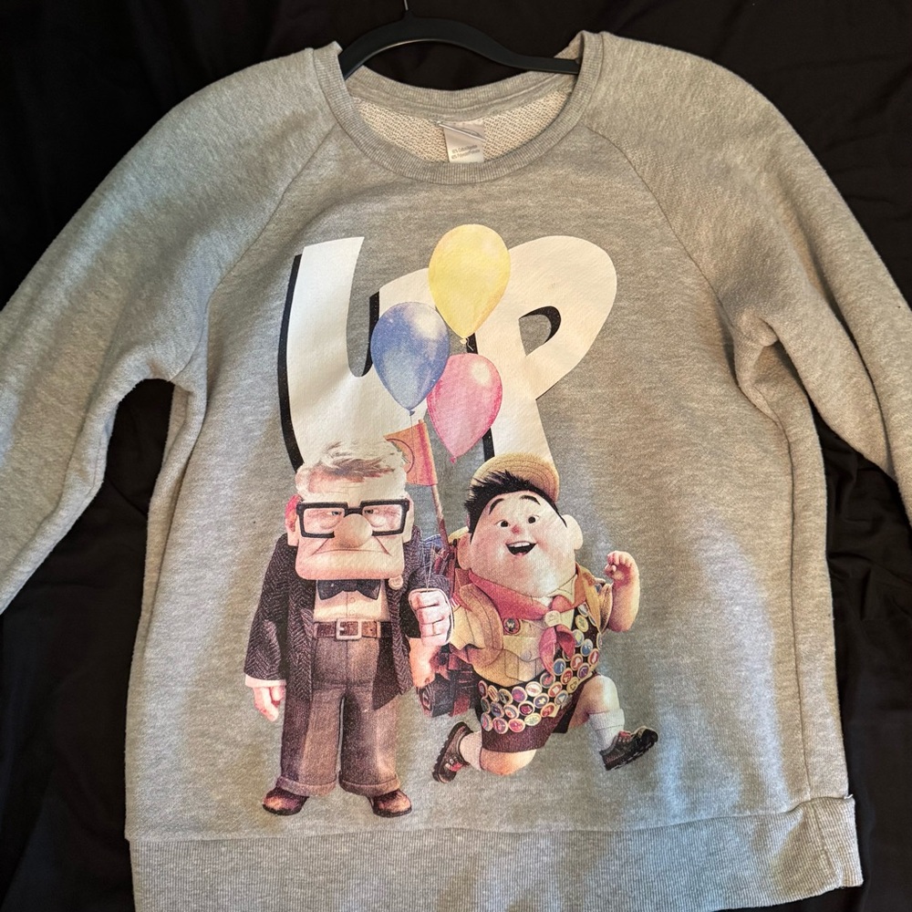 Gray Kids Sweatshirt with Up Characters